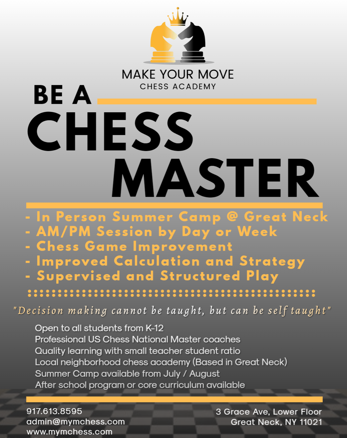 Summer Chess Camp 2022 Make Your Move